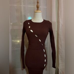 Brown 2-piece Sweater Set🍂